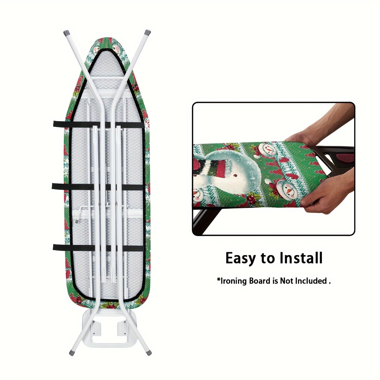 Christmas Snowman Ironing Board Cover Dustproof Stain-Resistant Standard Size