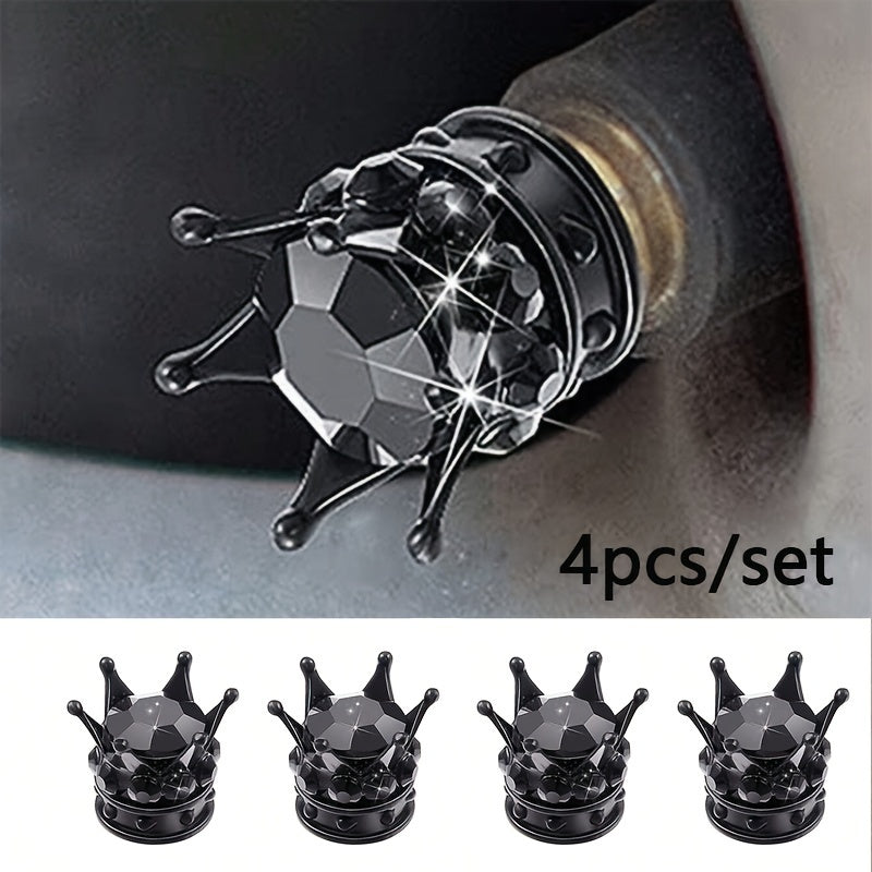 4 Pack Tire Valve Caps Durable Plastic Dust Covers for Cars and Motorcycles
