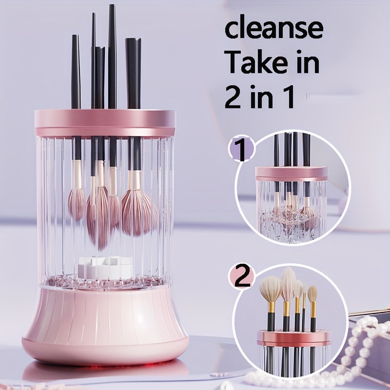 USB-Powered Makeup Brush Cleaner and Dryer for Deep Cleaning and Quick Drying