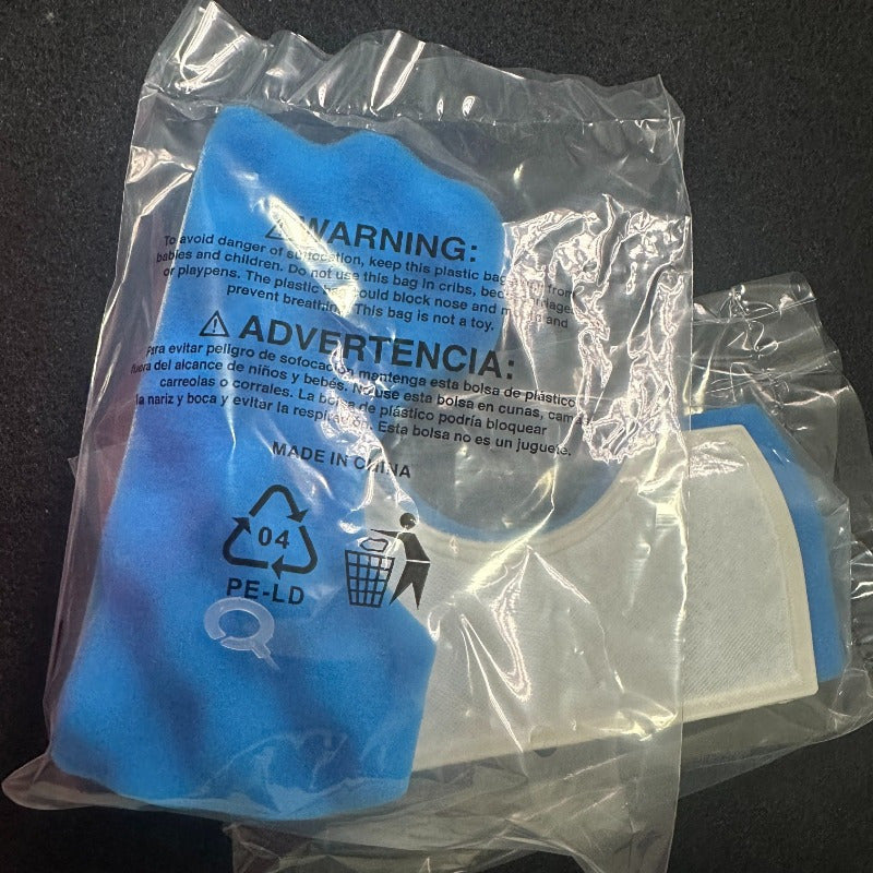 Koʻk plastmassa HEPA filtri vakum tozalash uchun havo tozalash pleatli dizayn