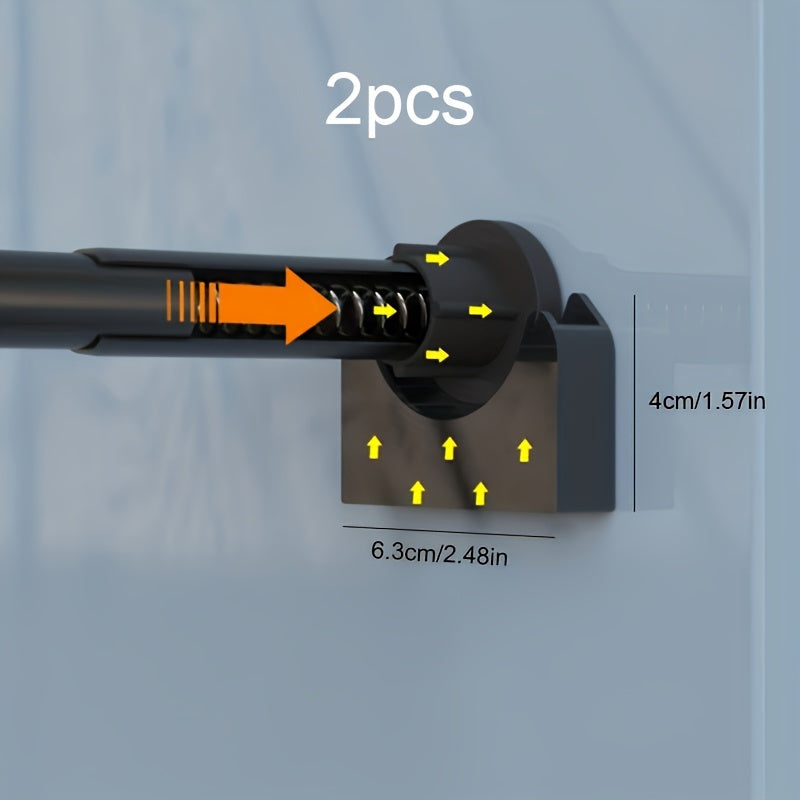 Oson o'rnatish uchun yangilangan yopishqoq ustun ushlagichi, sirpanmas va turli ustunlar uchun mos, masalan, kiyim quritish va dush pardasi.