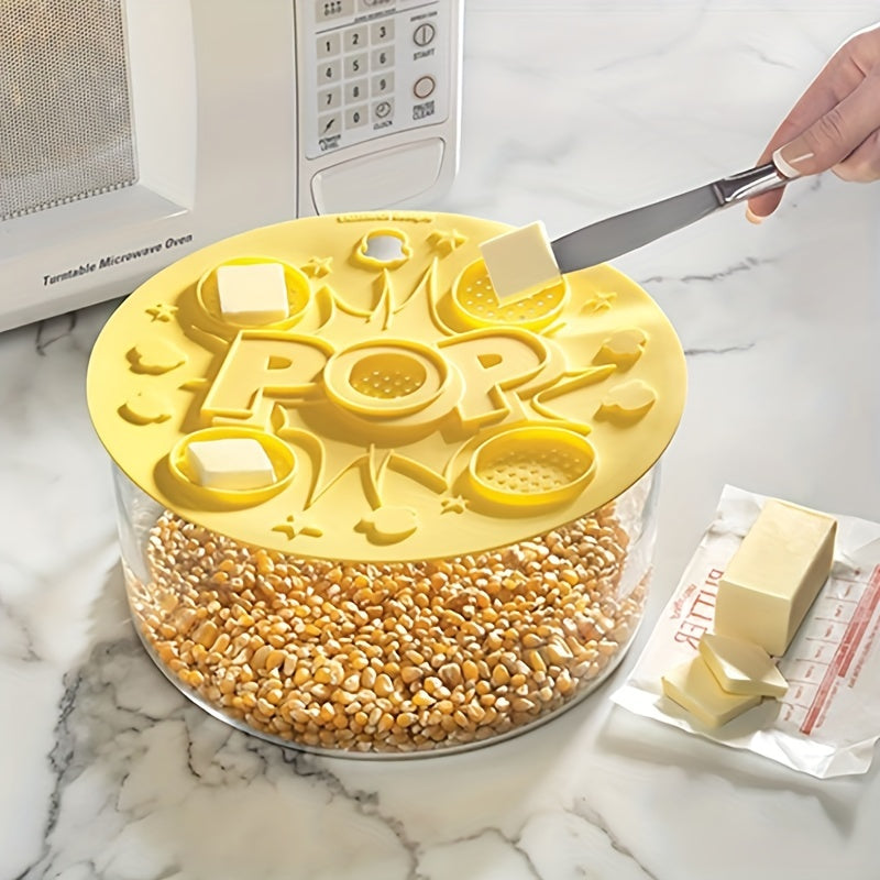 Silicone Microwave Popcorn Lid Kitchen Tool for Seasoning and Flavoring