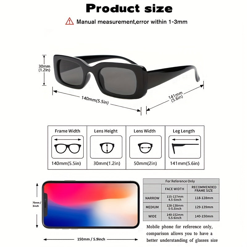 3 пары небольших рамочных ретро-очков для повседневной носки