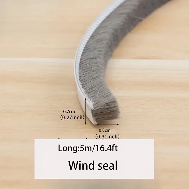 Self-Adhesive Sealing Strip for Doors and Windows 5m Waterproof Windproof Soundproof Plastic