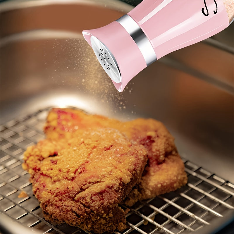 Glass Bottom Salt and Pepper Shaker Set with Stainless Steel Lids for Kitchen Dining Camping