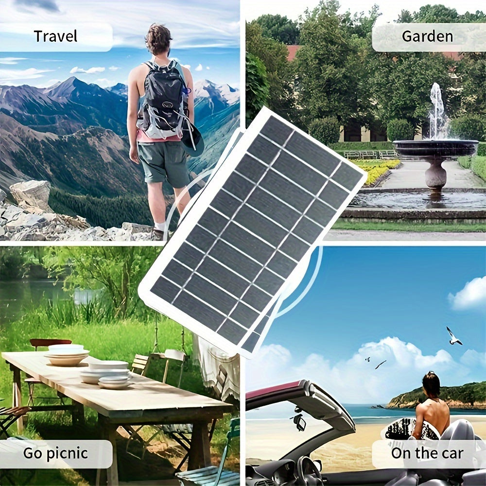 Portable Solar Panel with USB Output for Camping and Outdoor Travel