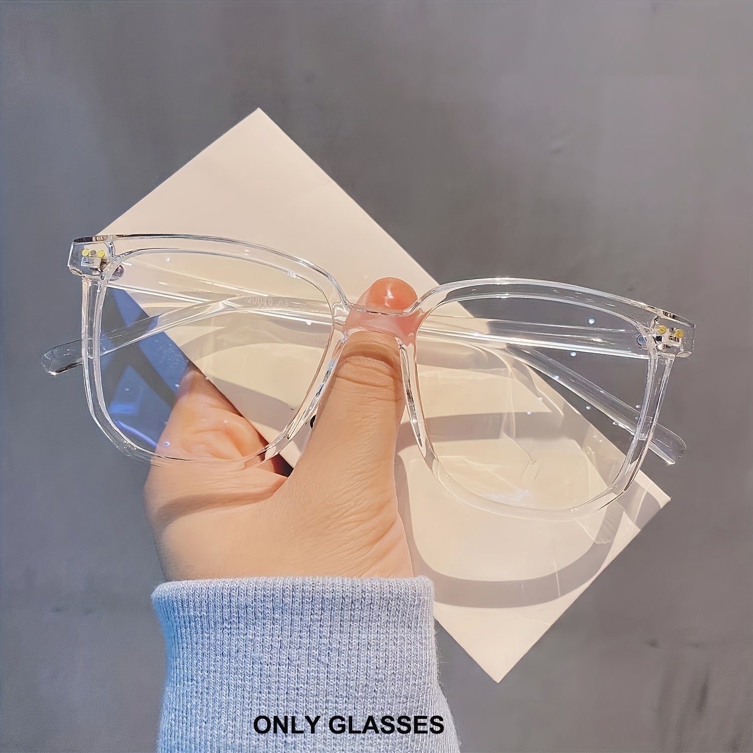 Square Framed Reading Glasses for Men and Women Lightweight Clear Lenses