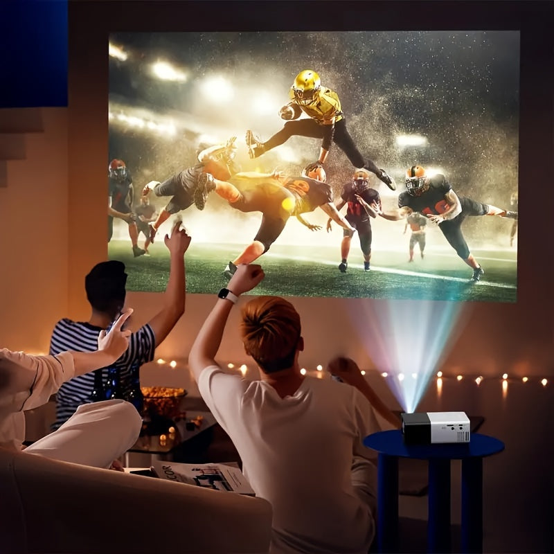 Small 1080P Home Theater Projector with Remote Control LCD Display 3D Ready USB AV Compatibility