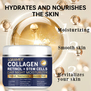 Unisex Collagen Retinol Stem Cells Moisturizer Day Night Cream for All Skin Types 60g