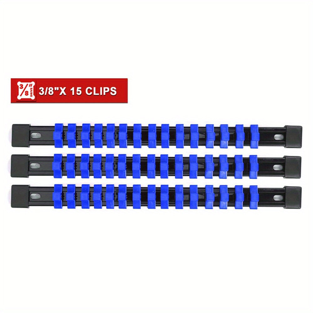 Socket Organizer Tool for 1/4 Inch, 3/8 Inch, and 1/2 Inch Socket Bracket Set