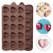 Heart Shaped Chocolate Mold 3D Silicone for Candy Pudding Baking Valentine