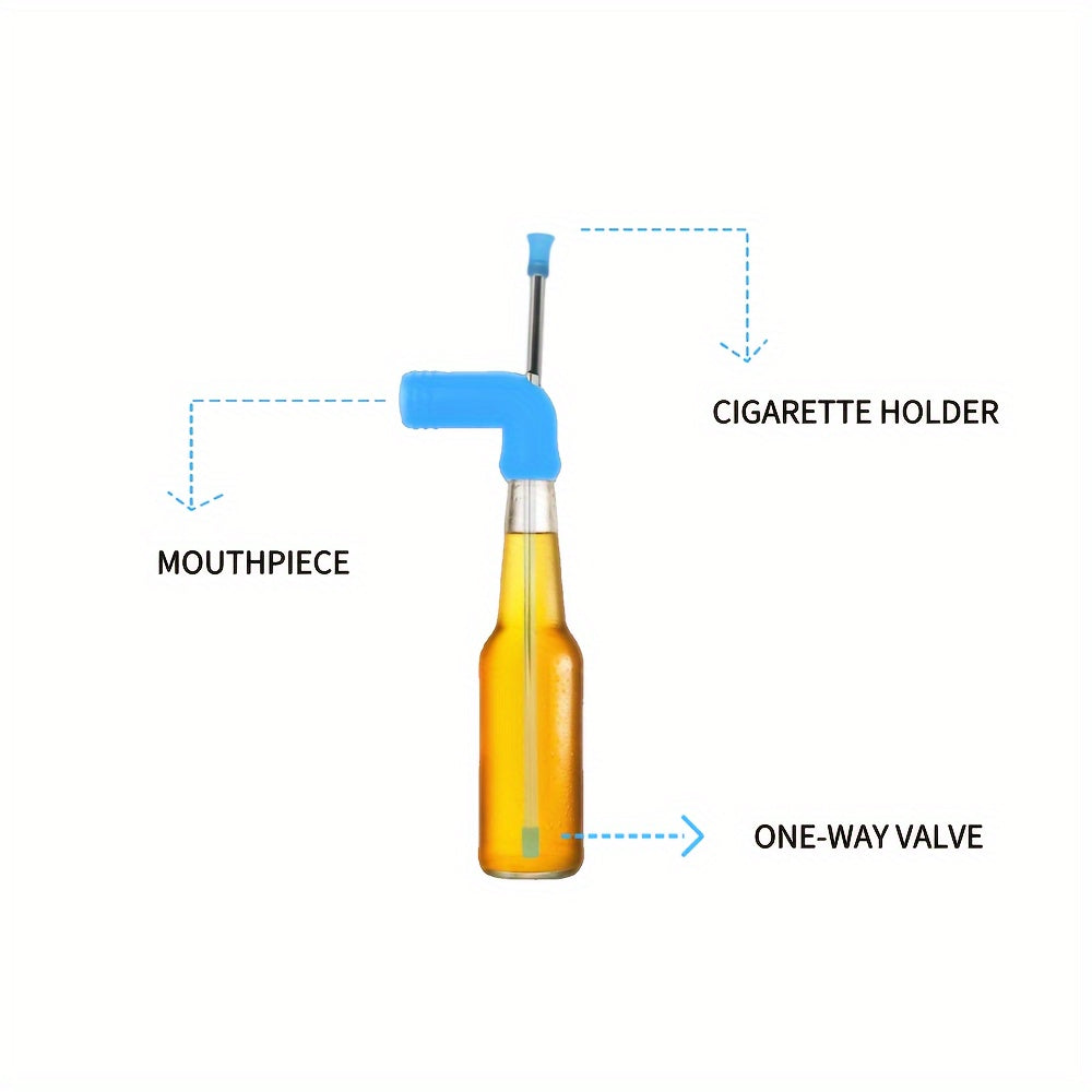 Uniseks zanglamaydigan po'latdan yasalgan ikki tomonlama pivo va sigaret uchun quvur tutgichi