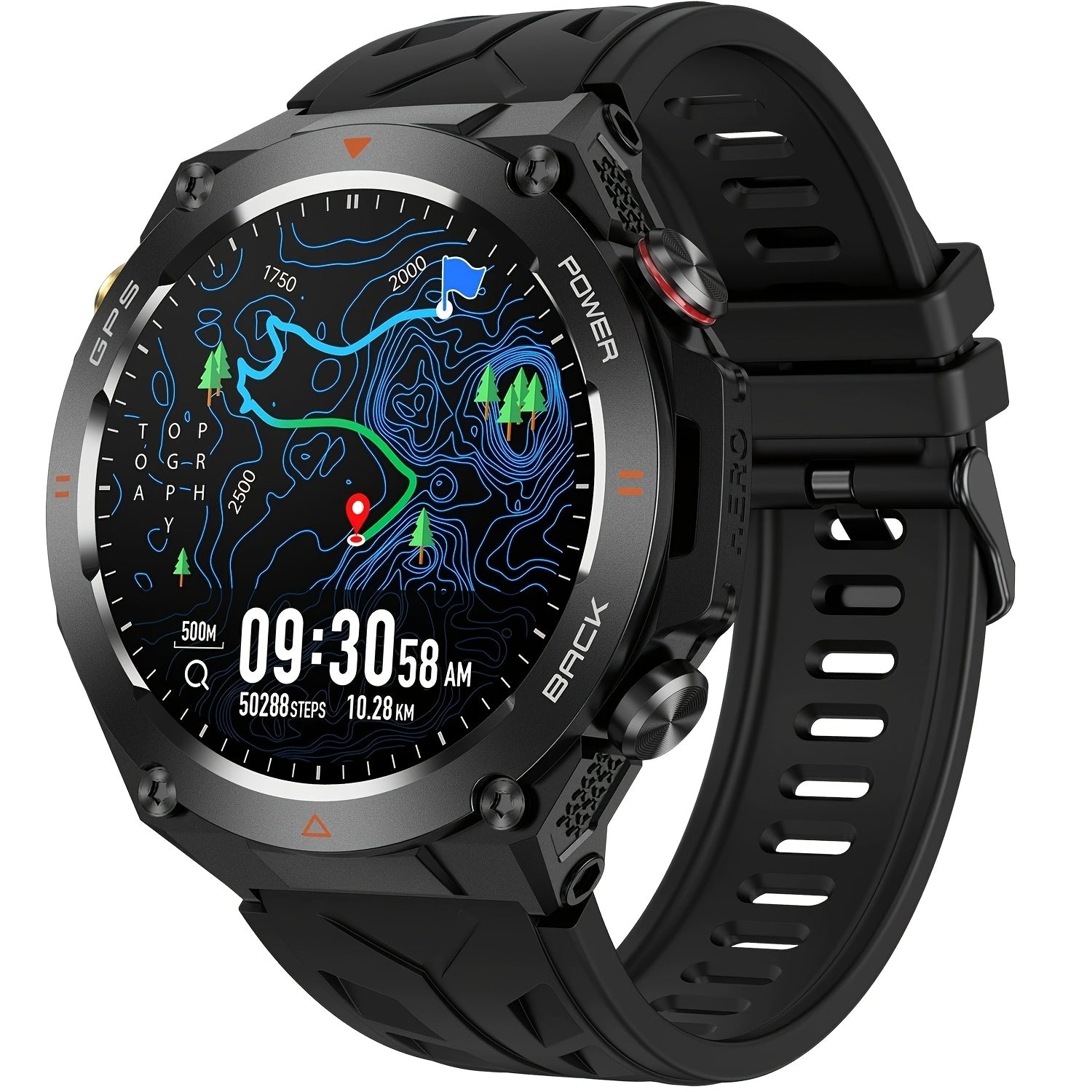 1.46" HD ekranli sport aqlli soati, IPX8/1ATM, 650mAh batareya, 100+ sport rejimlari, simsiz qo'ng'iroq/javob, sport joylashuvi, Android/iPhone bilan mos keladi. Erkaklar uchun mukammal sovg'a.