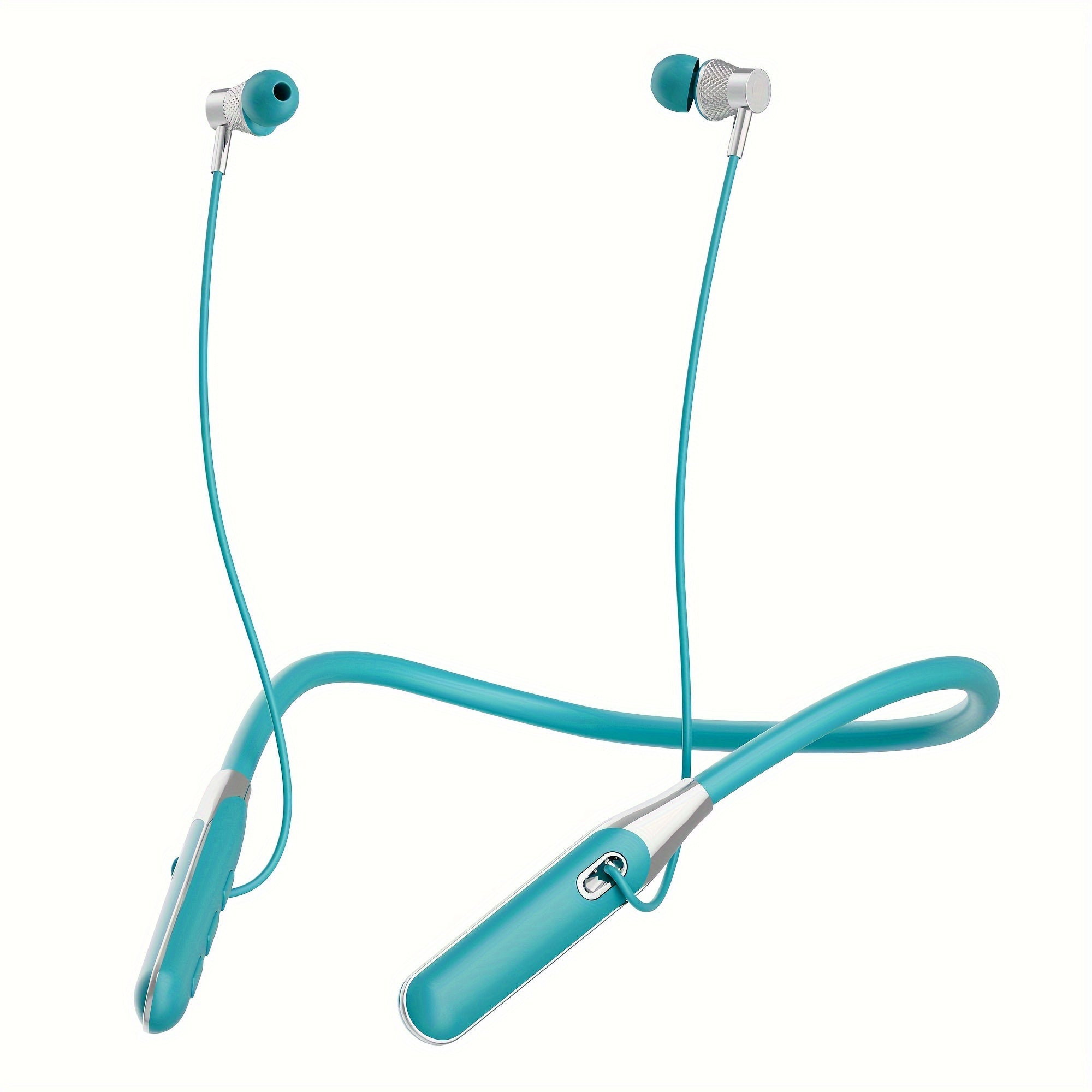 Элегантные черные беспроводные наушники для бега с кабелем, не запутывающимся, зарядка Type-C, 12 часов работы от батареи и регулируемая шейная дуга.