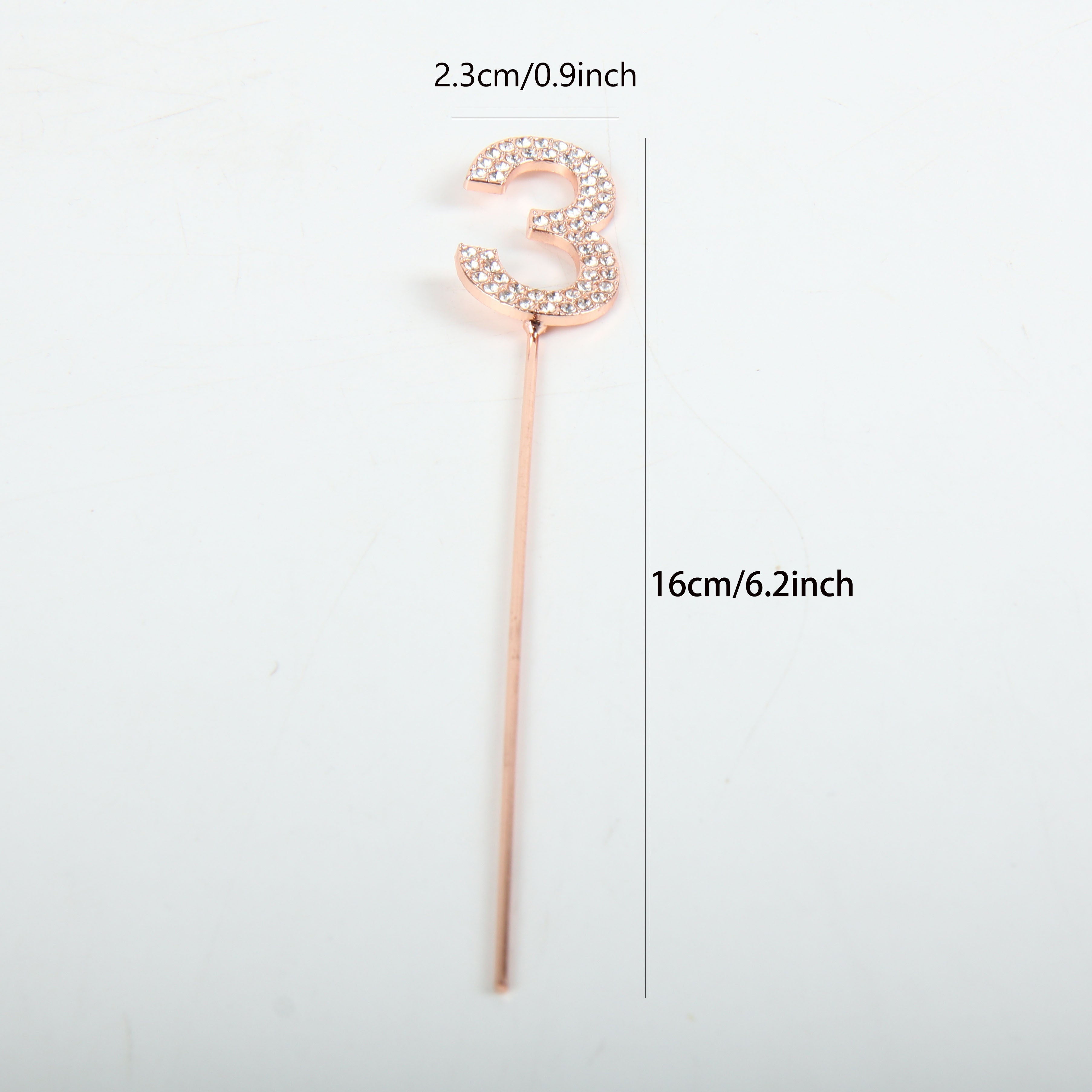 Gold or Silver Rhinestone Cake Topper for Birthdays Weddings and Showers