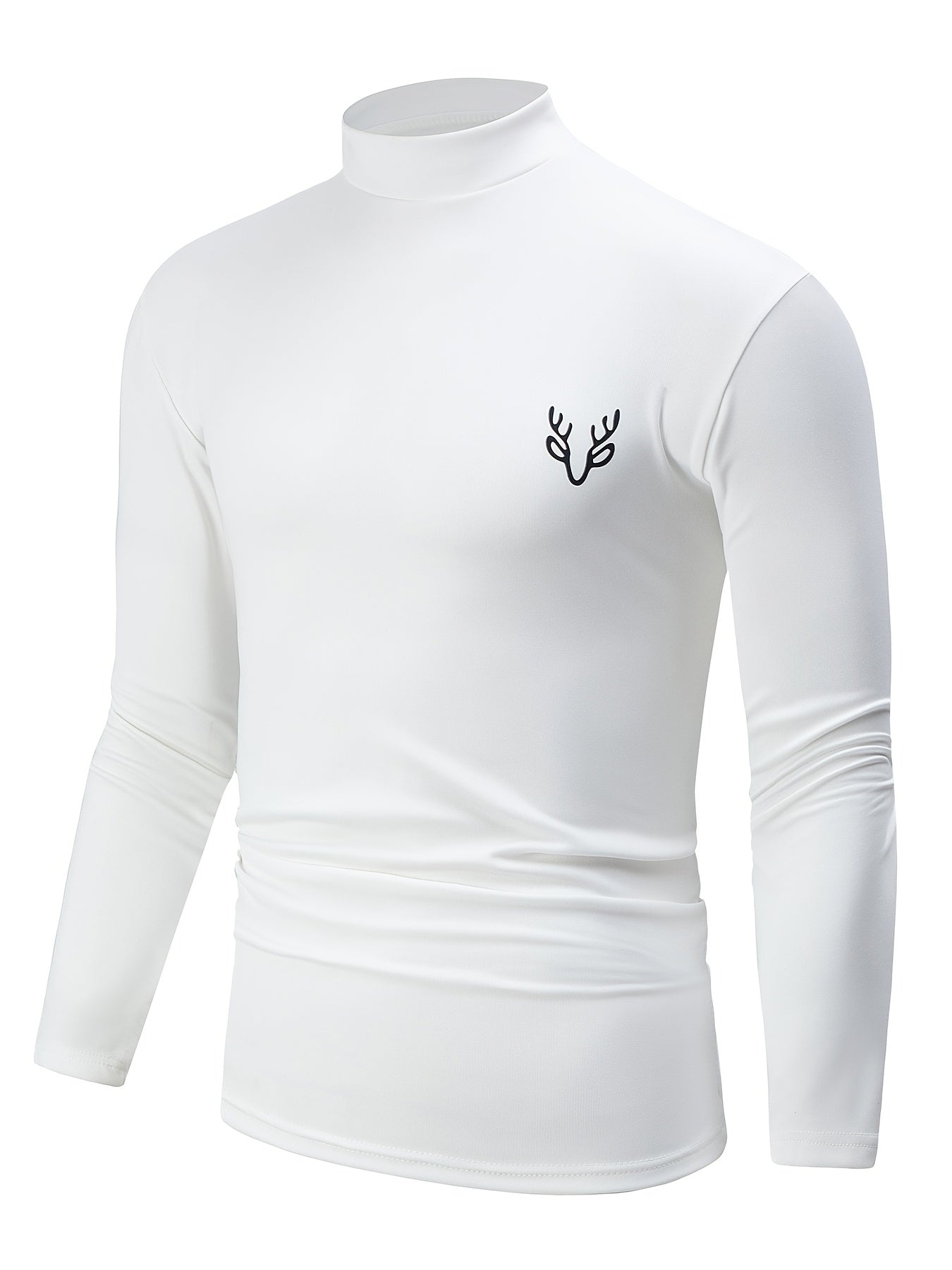 Conjunto de suéter de cuello alto térmico para hombre, pack de 3, manga larga, estirable, cálido, casual