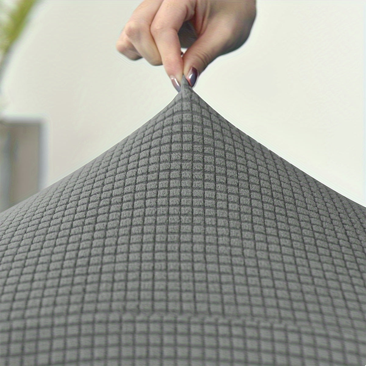 4-6 Piece Velvet Chair Covers with Elastic Headrest for Dining Chairs in Home and Hotel