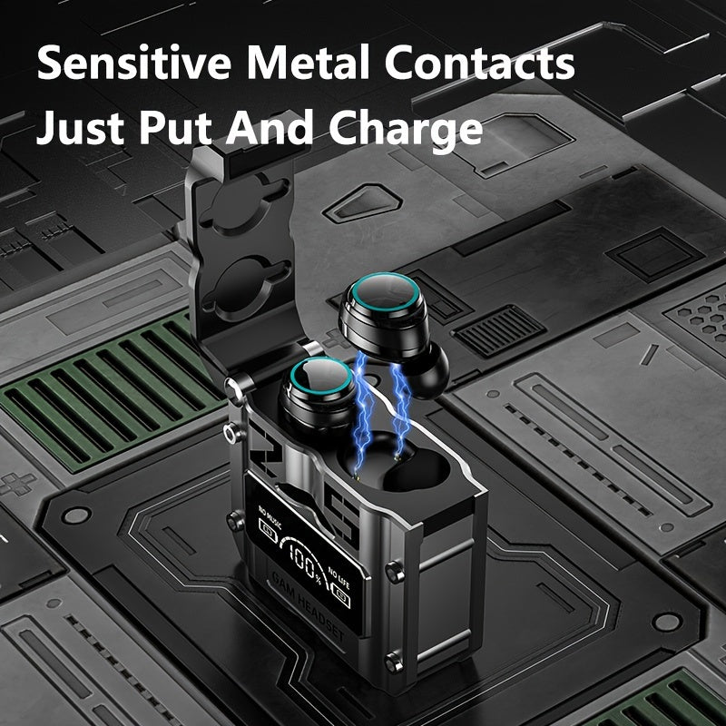 Wireless Open-Back In-Ear Headphones with Digital Display Touch Control Long Battery Life