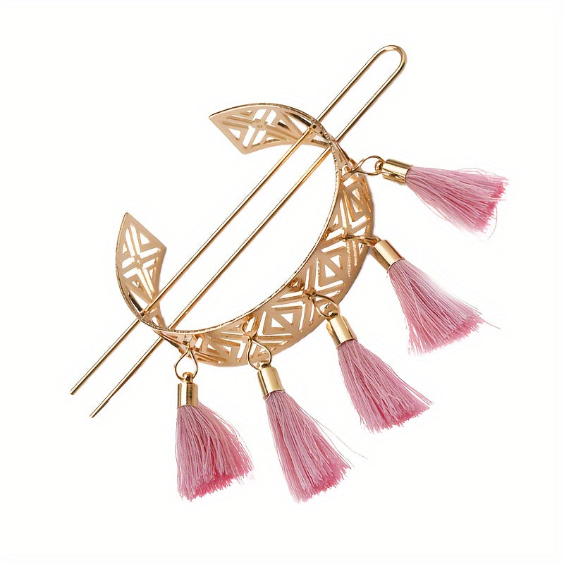 Set of 2 Floral Hollow Retro Hairpins U-Shaped Hair Accessories for Women