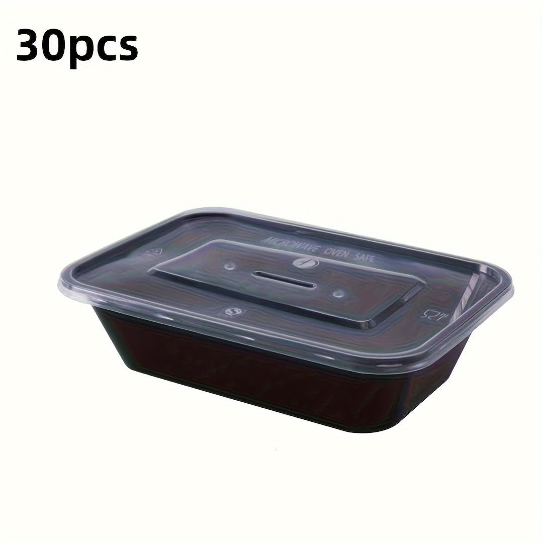 Set of 10/30 Microwave-Safe Leak-Resistant Meal Prep Containers with Stackable Design