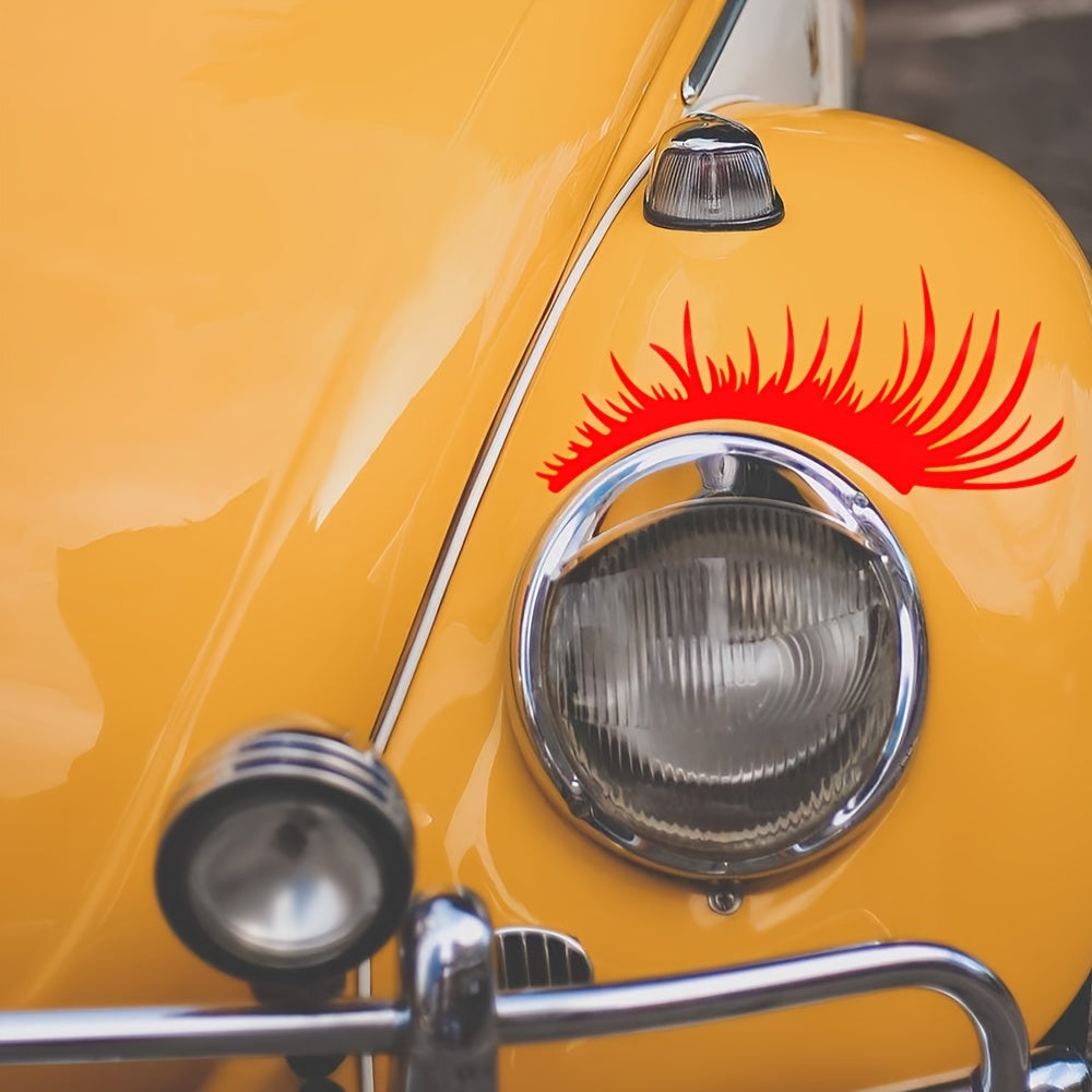 Pegatinas decorativas para faros de coche, vinilo impermeable, pegatinas para coche, luces de parachoques