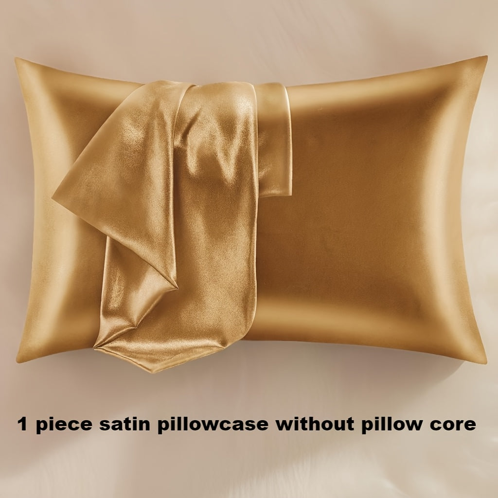 Hypoallergenic satin yostiq qopqog'i 100% polyester nafas oladigan teriga do'st to'liq rangli qopqoq yopilishi yotoq to'shagi