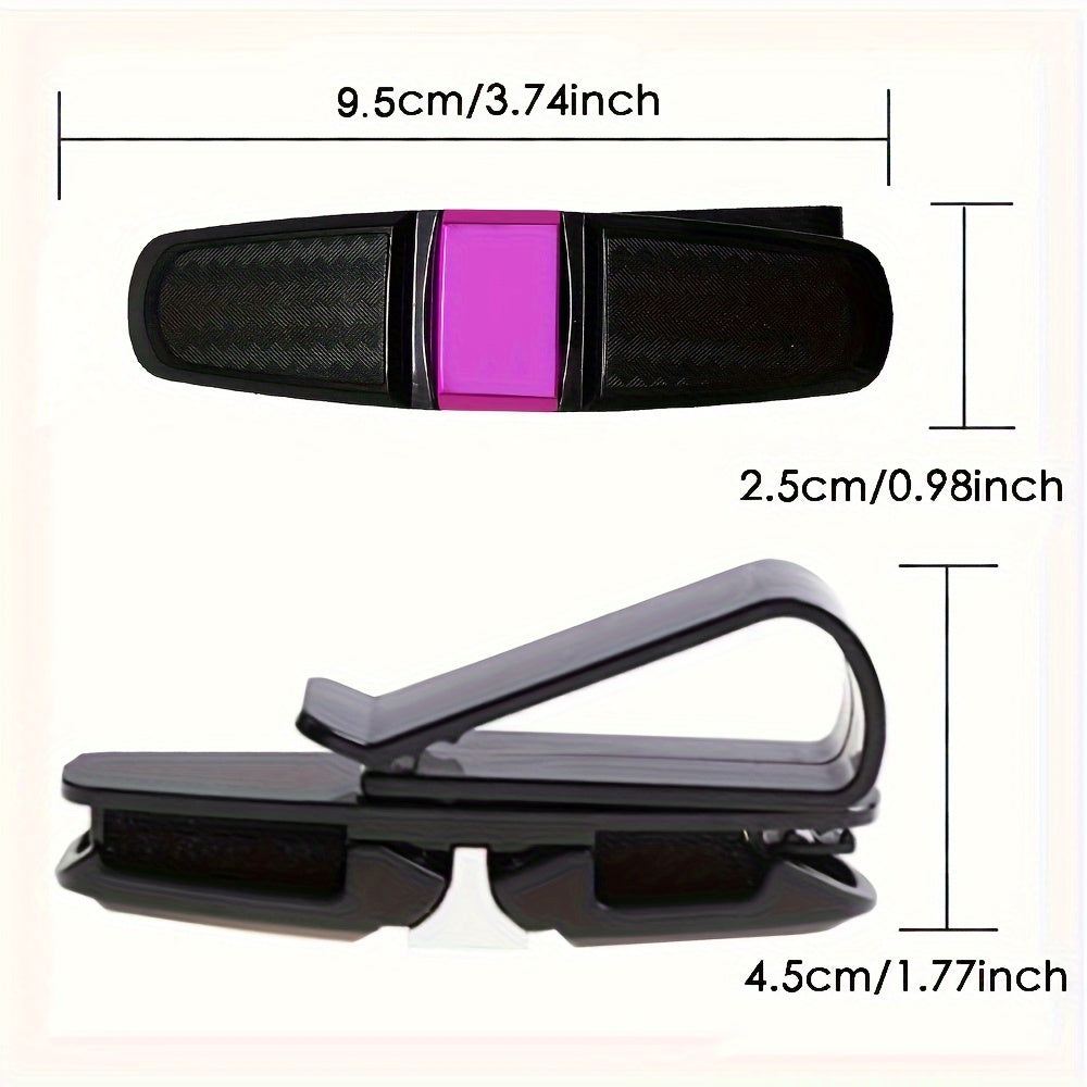 Car Sun Visor Glasses Case Holder Card Ticket Pen Clip Storage