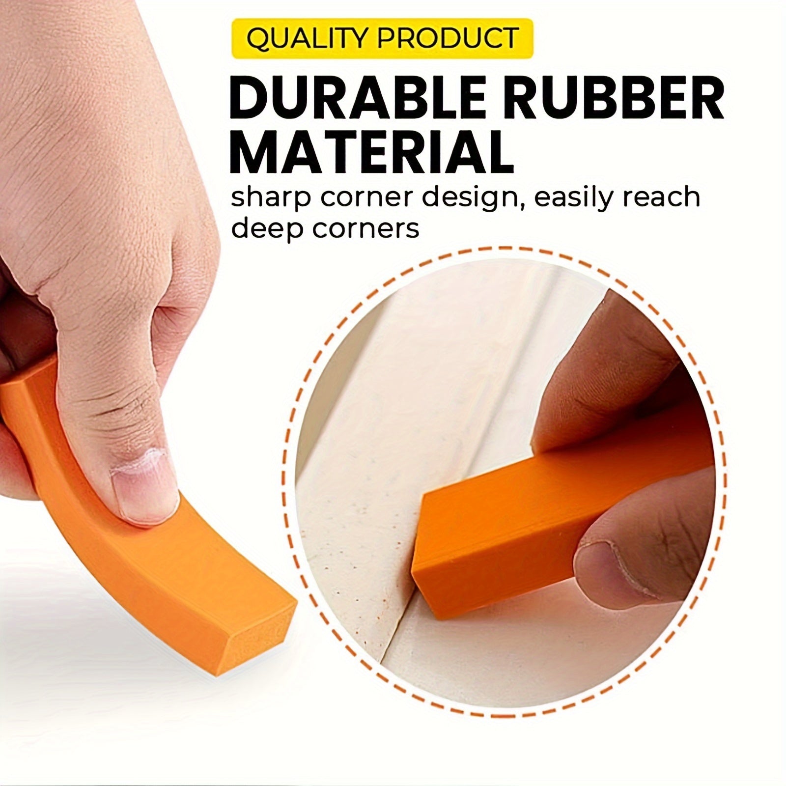 Трехкомпонентный набор нержавеющих стальных ластиков с оранжевым резиновым покрытием, предназначенный для удаления ржавчины на кухнях и в ванных комнатах. Идеально подходит для очистки пятен от туалета в домашних условиях.