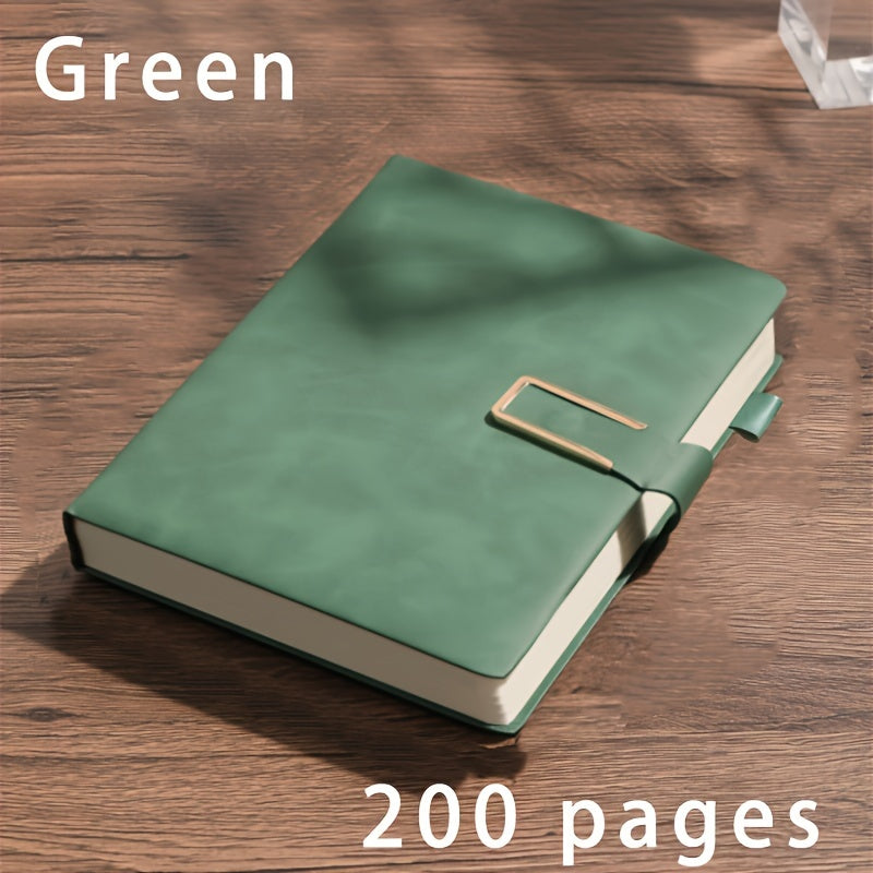 A5 Leather Notebook with Bookmark Soft Cover for Business and School