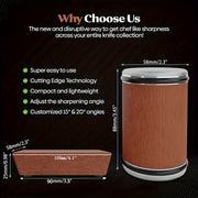 Kitchen Knife Sharpeners Set with Angle Technology 15 and 20 Degrees Portable Compact