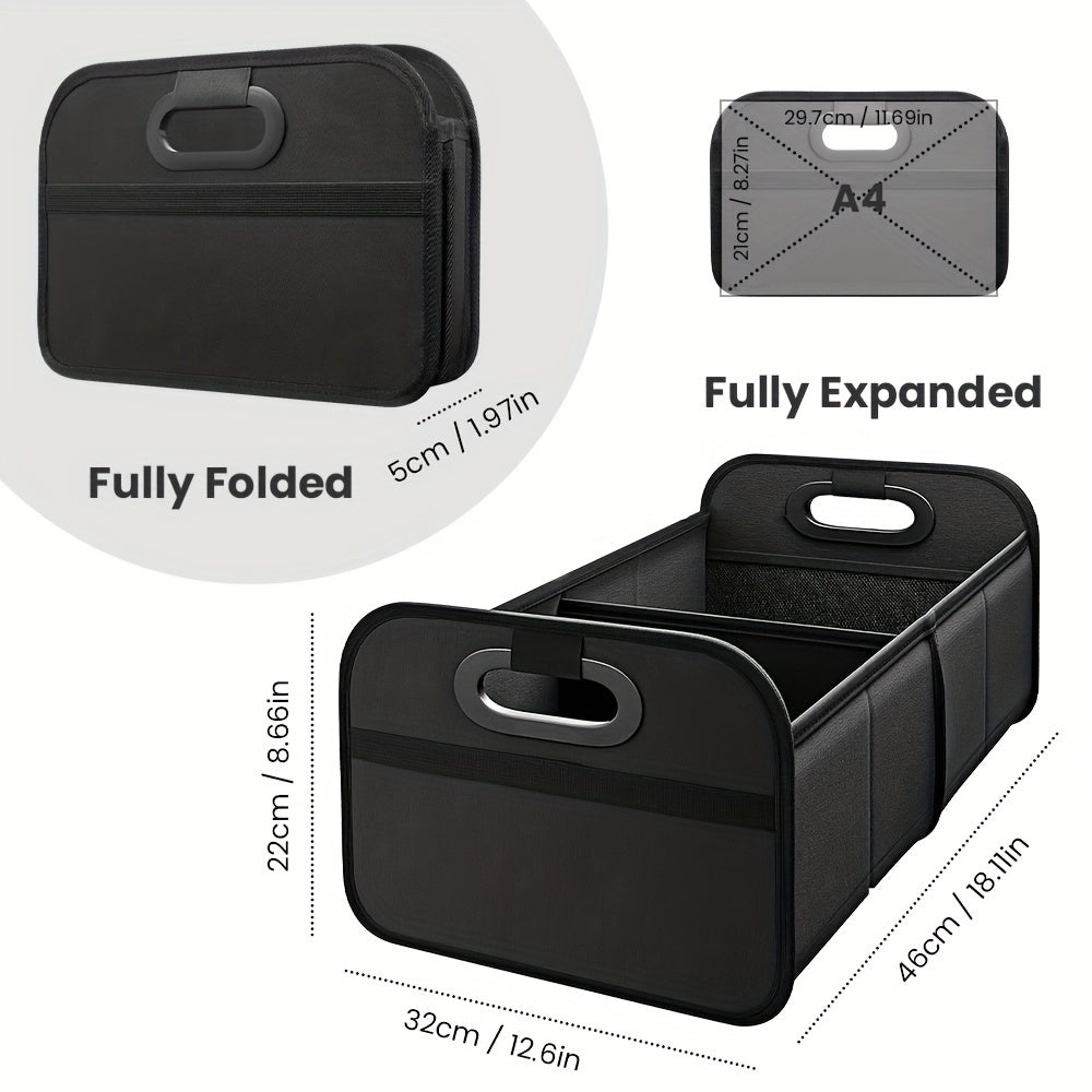 36L Collapsible Car Trunk Organizer Foldable Storage Box for Auto, Camping, Picnic