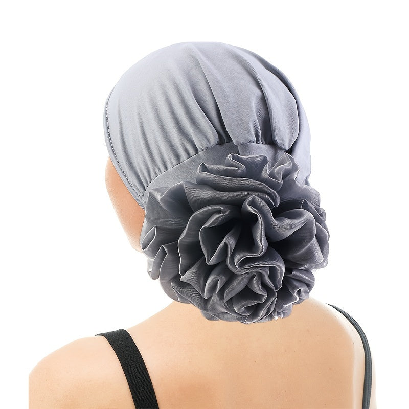 3D Gul Chemo Kapaq Qopqog'i Soqol Rangi To'liq Rangli Turban Bosh Sharf Beanie