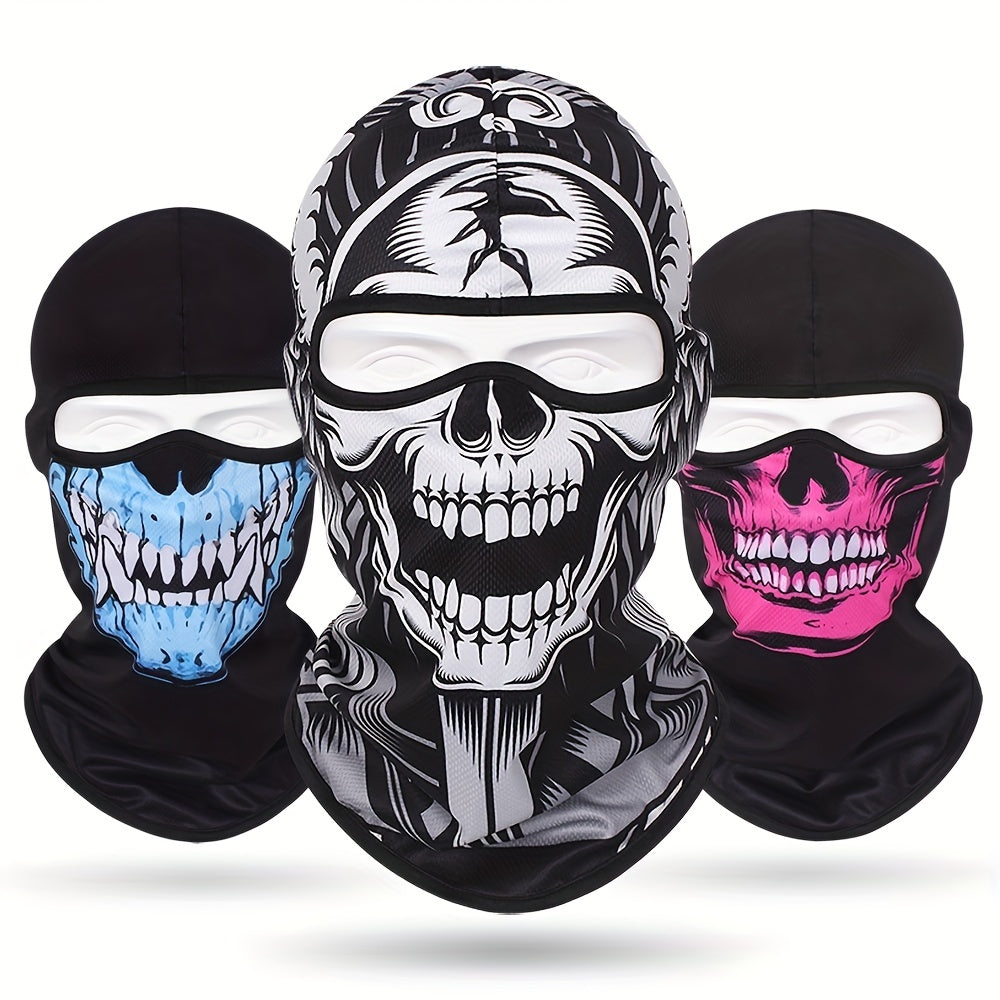 Full Face 3D Anime Skull Balaclava Ski Mask for Men and Women for Cycling Skiing and Outdoor Sports