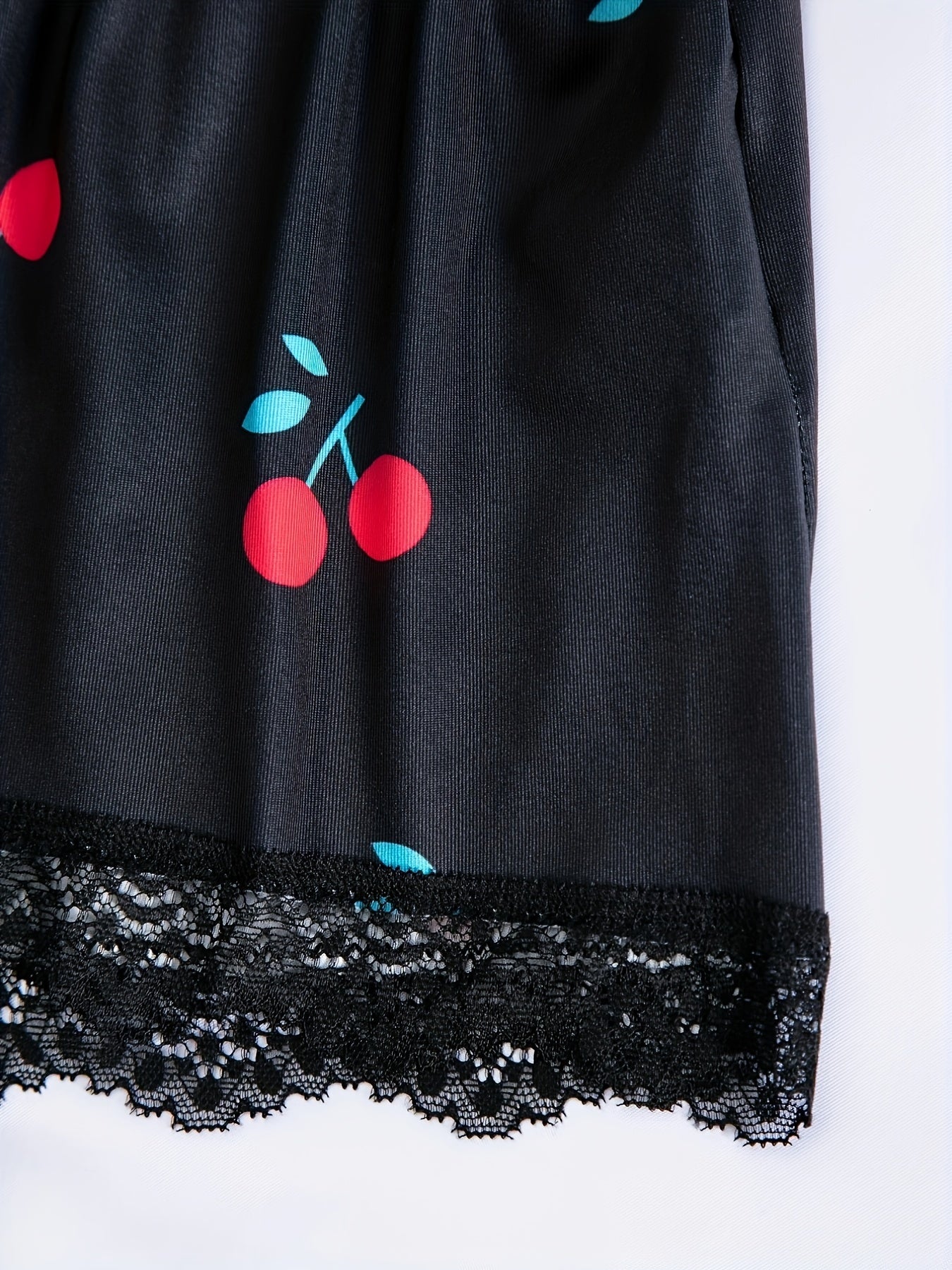 Plus Size Lace Lingerie Set Floral Print Boxer Briefs and Camisole