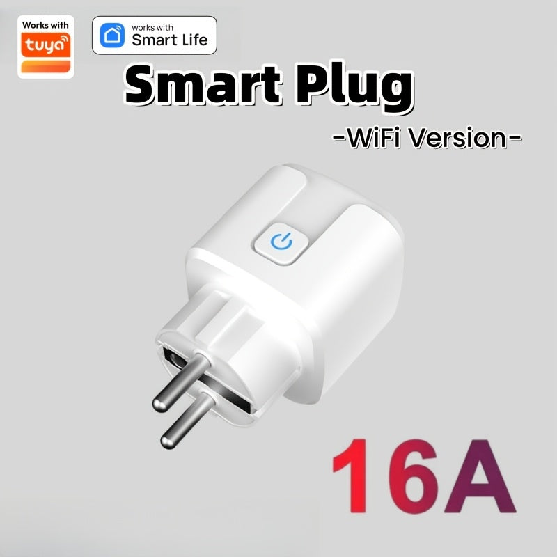 WiFi Smart Plug 16A 3600W European Standard Voice Control Energy Monitoring