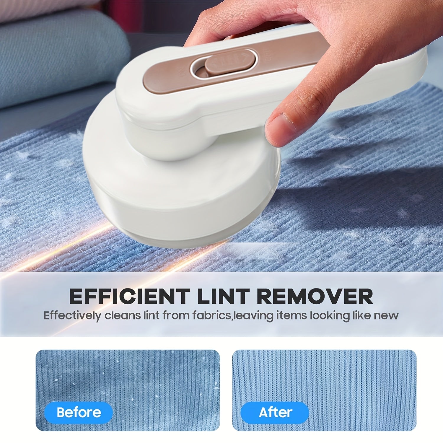USB Rechargeable Fabric Shaver Portable Lint Remover for Clothes Furniture Carpets