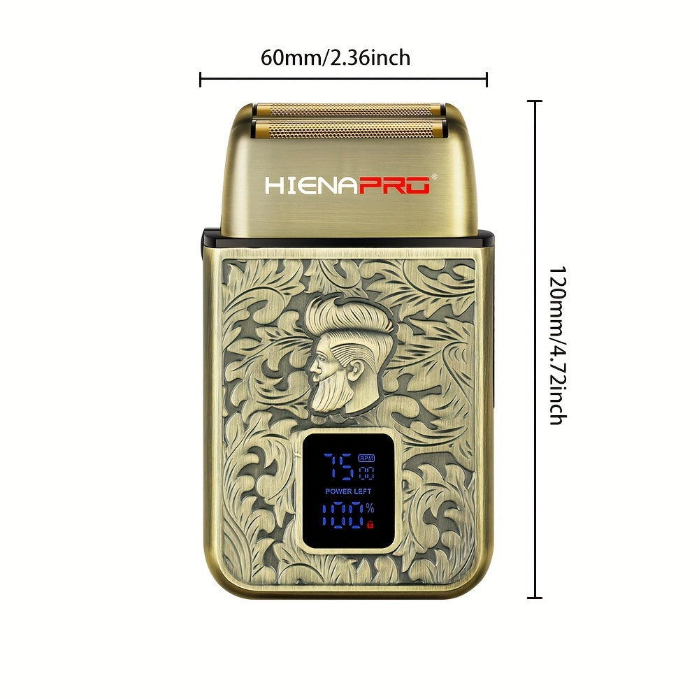 Afeitadora eléctrica recargable por USB con batería de larga duración, cuchillas dobles de acero inoxidable, fácil de limpiar, perfecta para afeitar y cuidado personal