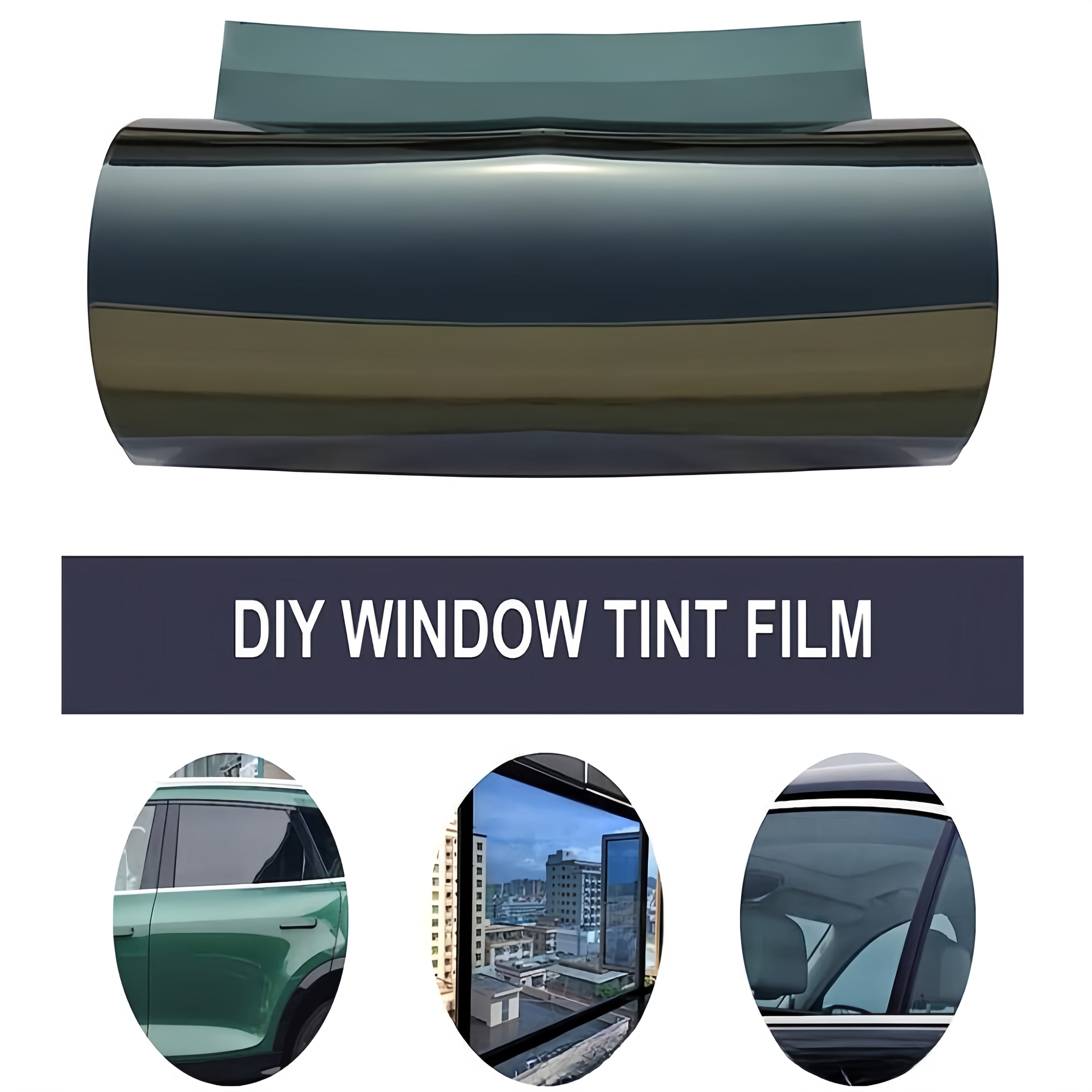 Черная пленка для окон, теплоизоляция, защита от солнца, наклейка для конфиденциальности, 25% пропускания света, 0.5x10м