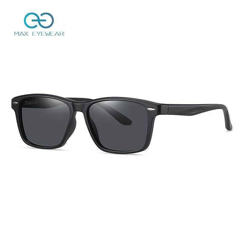 Men's Retro Square Polarized Glasses Rectangular TR90 Frame Adjustable Ocean Lens