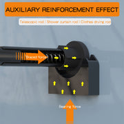 Oson o'rnatish uchun oddiy, burgusiz devor montaj qozonlari dush pardasi tayoqchasini o'rnatish uchun.