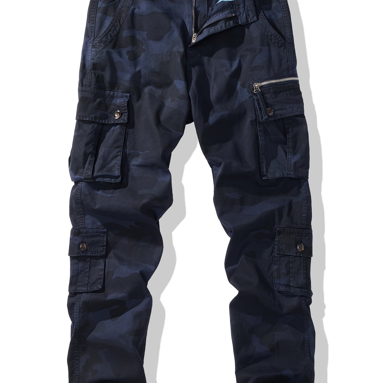 Erkaklar uchun zamonaviy kamuflyaj yuk shimlari, ko'p cho'ntakli foydali dizayn, cho'zilmaydigan mato, kuz uchun va katta o'lcham variantlari. Yumshoq tuzilishi bilan tasodifiy ko'cha kiyimlari uchun ideal.