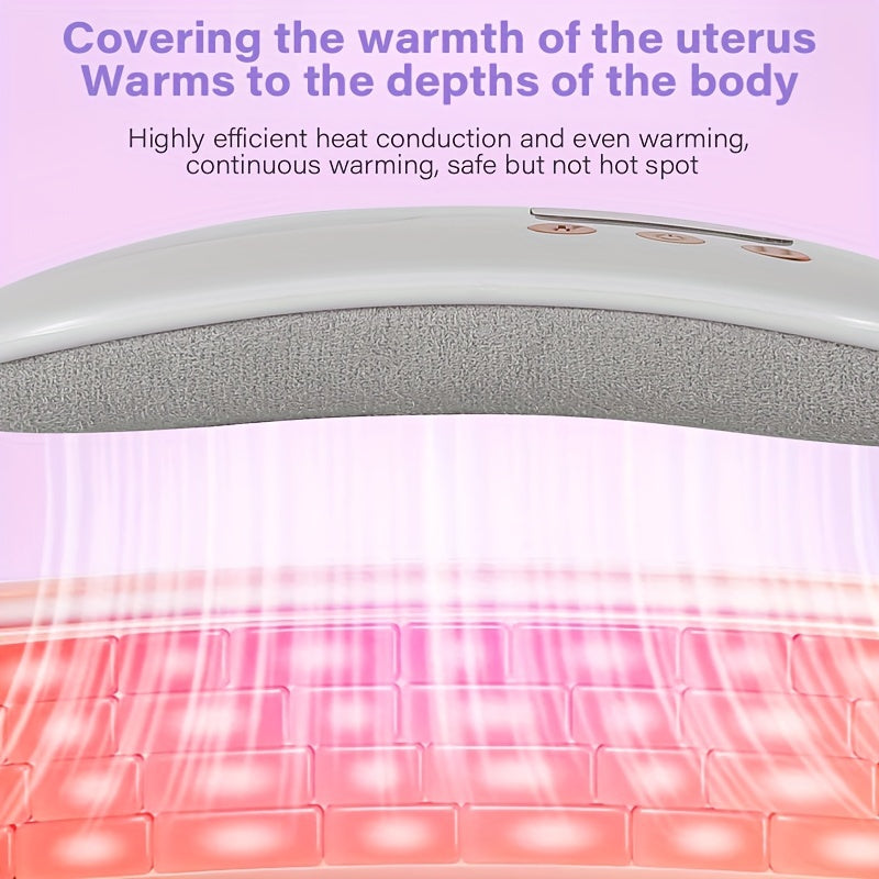 Rechargeable Waist Belt Massager with Adjustable Temperature and Vibration Modes