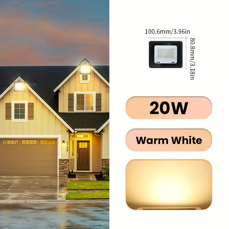 Aluminum LED Floodlight Outdoor Garden Playground Wall Ceiling 10-300W Black