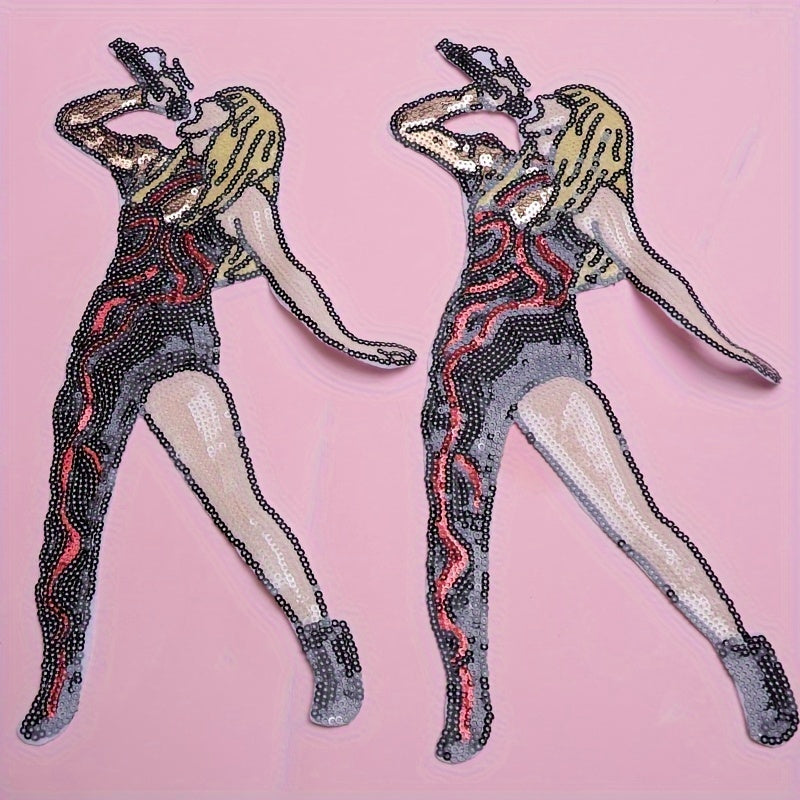 Set of 2 Elegant Black and Lavender Dress Pin Badges for Women