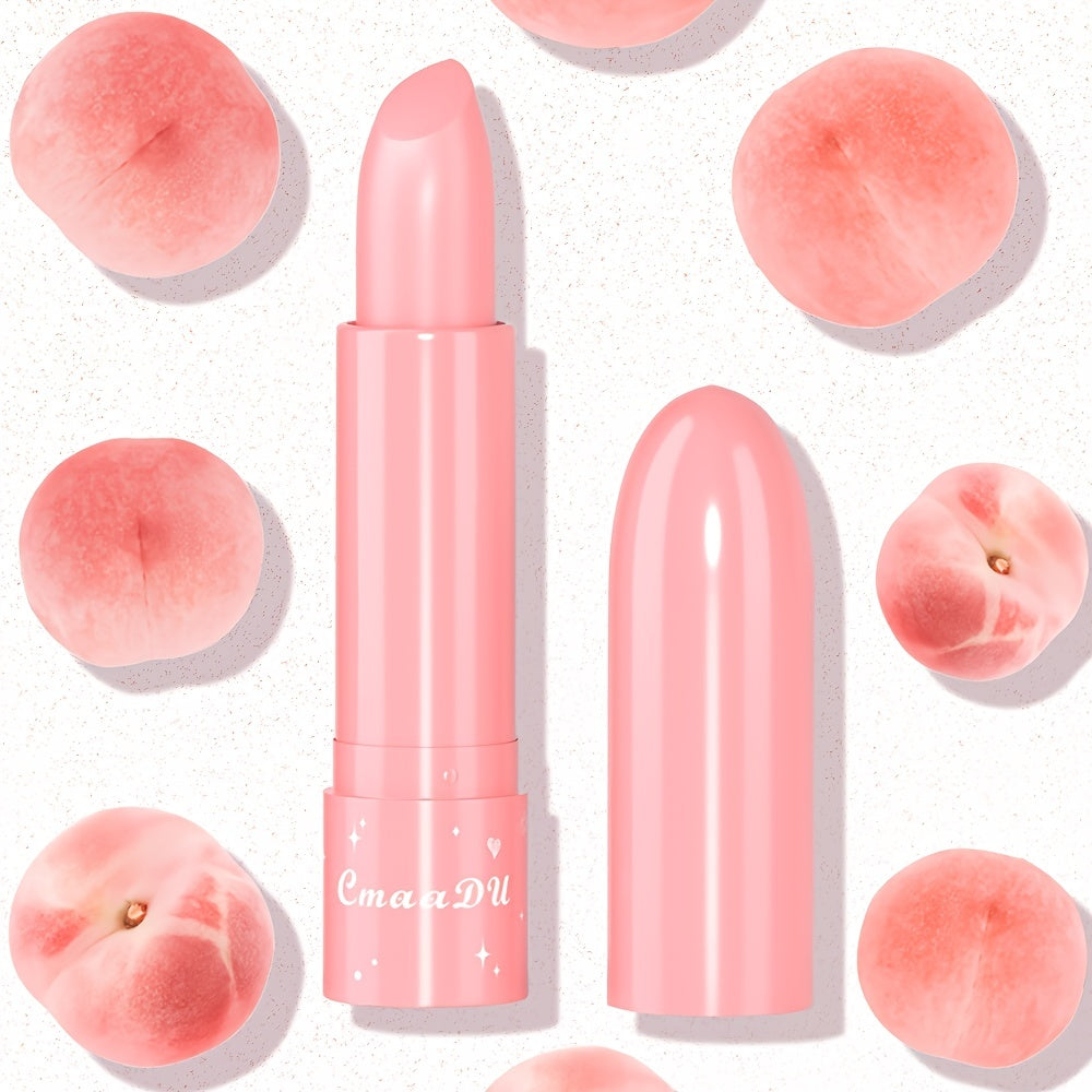 Mujer lápiz labial de cambio de color con sabor a fruta, de larga duración y humectante