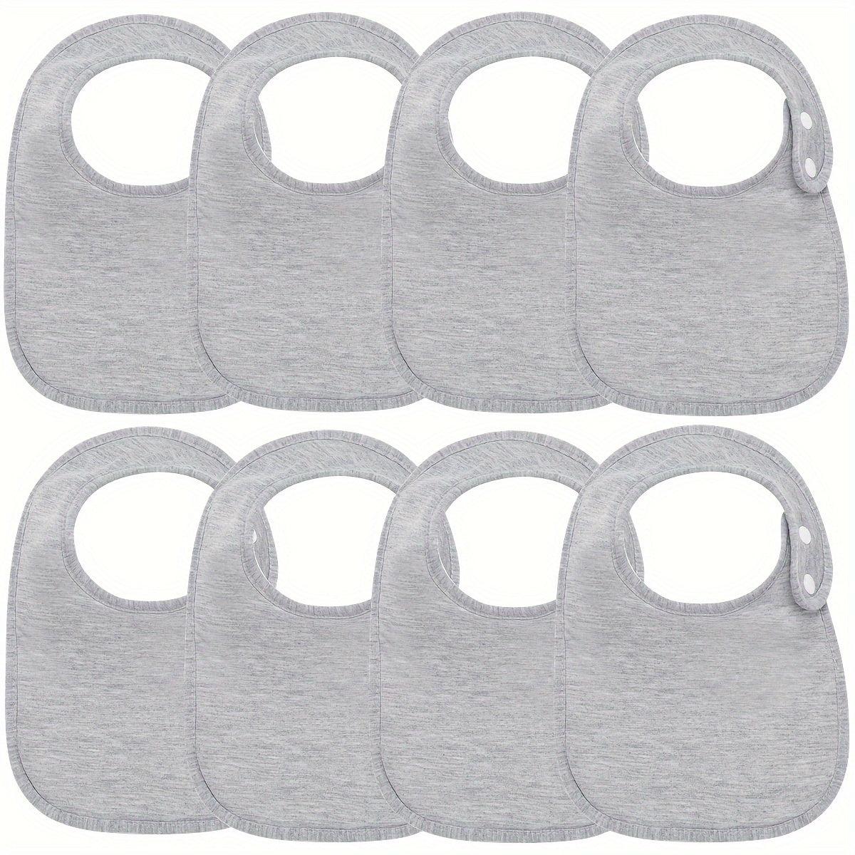 Baby Bibs Set of 8 Soft Absorbent Drooling Bibs with Snaps Adjustable Fit