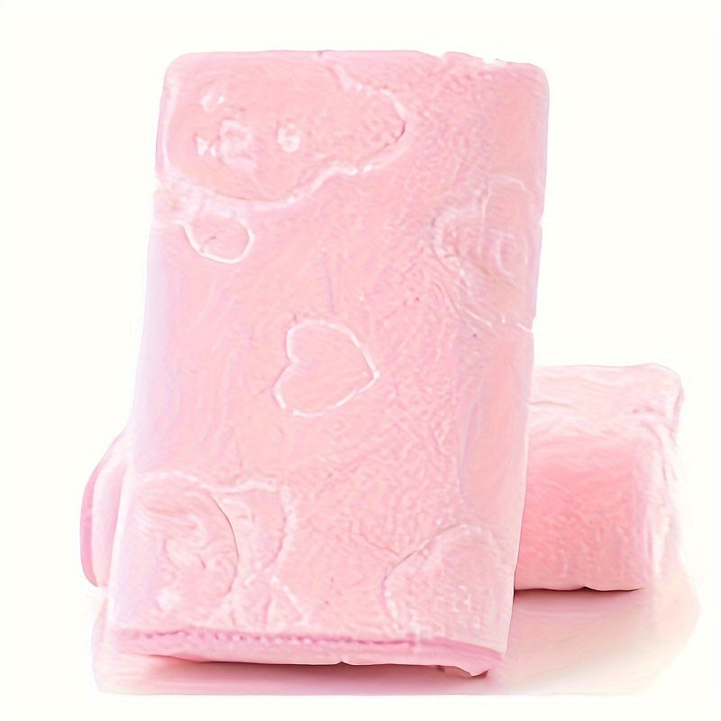 Yumshoq mikrofiber qo'l sochiq, sevimli ayiq dizayni bilan, yuqori singdiruvchi va qalin, hammom uchun ideal, 35.0x75.01 sm, zamonaviy uslub.