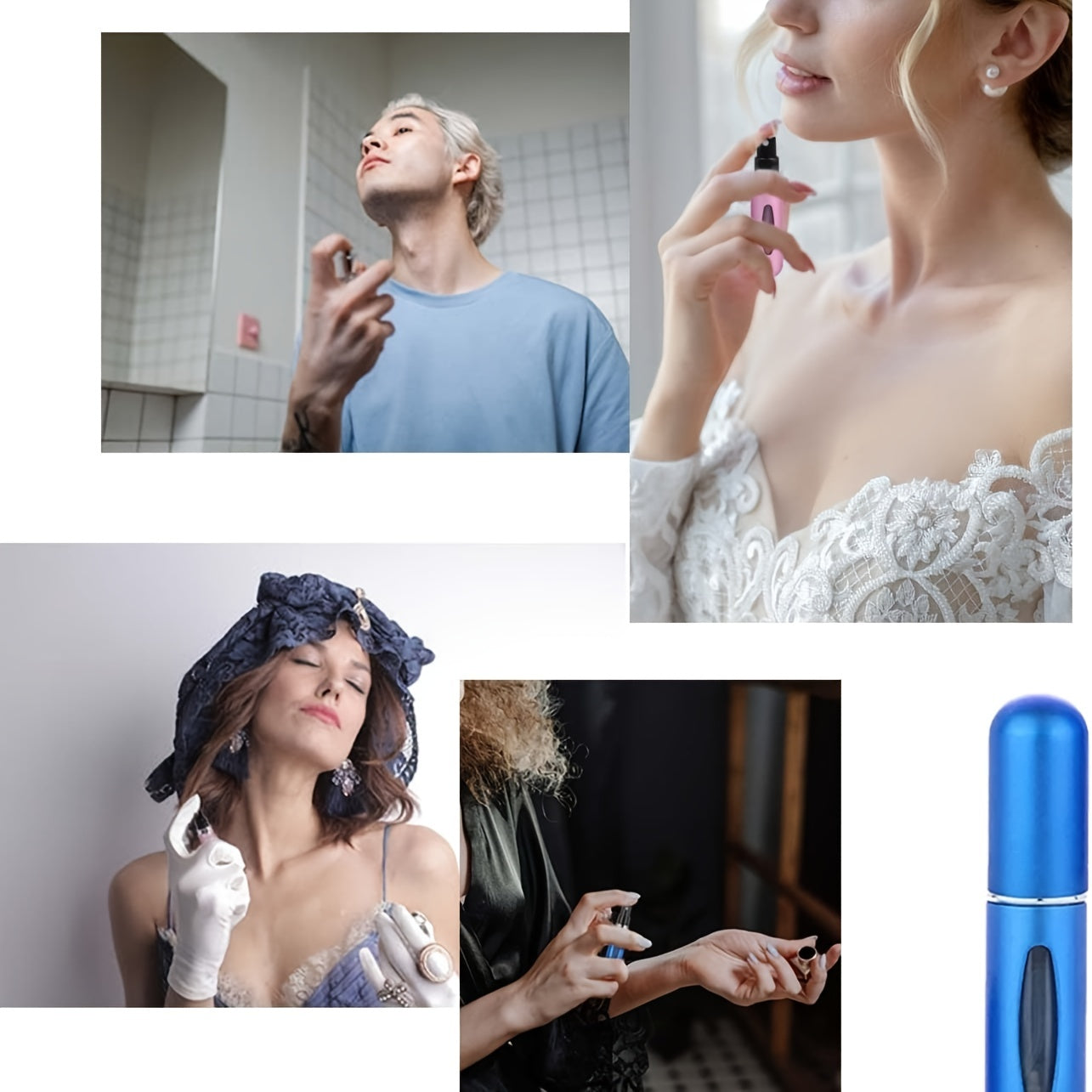 Unisex 5ml Travel Perfume Bottle Portable Empty Spray Cosmetic Refillable