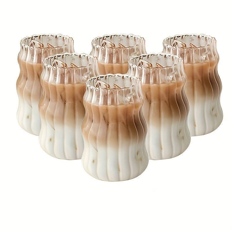 6 piezas de vasos de vidrio de 500ml para bebidas de agua para todas las estaciones