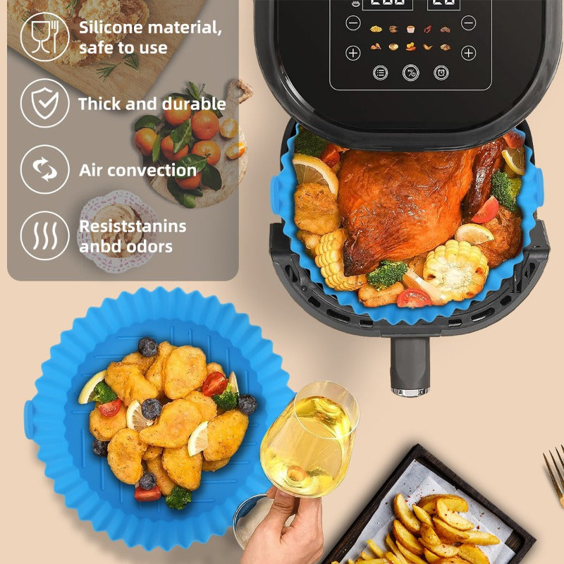 Silicone Air Fryer Liner for Healthy Odor-Resistant Cooking
